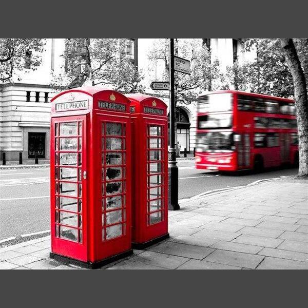 Telefonkabine in London Diamond Painting Diamant Malerei-DiamondpaintingX.ch