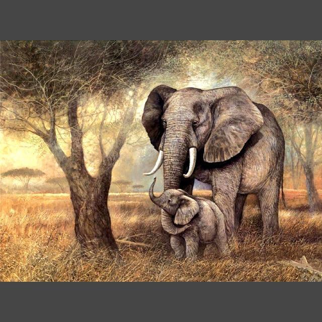 Elefant 7 Diamond Painting Diamant Malerei-DiamondpaintingX.ch