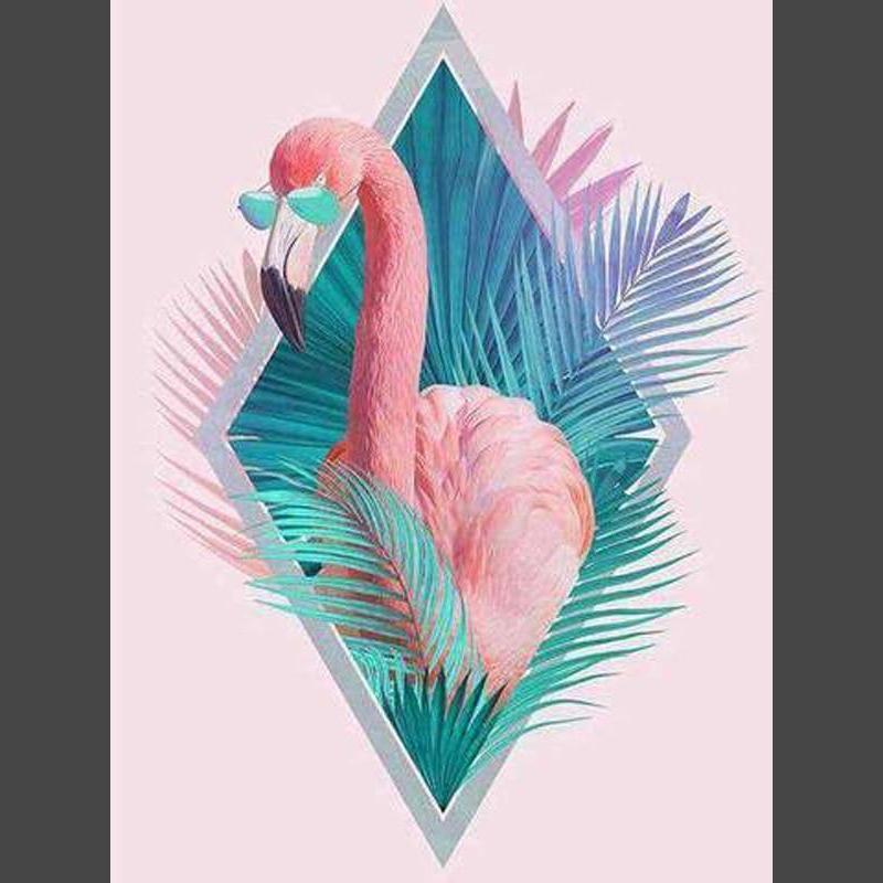 Flamingo 10 Diamond Painting Diamant Malerei-DiamondpaintingX.ch