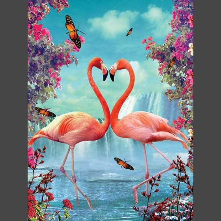 Flamingo 3 Diamond Painting Diamant Malerei-DiamondpaintingX.ch