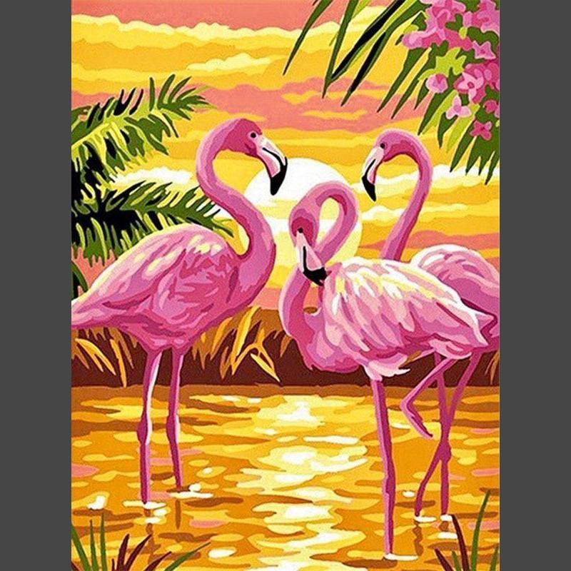 Flamingo 6 Diamond Painting Diamant Malerei-DiamondpaintingX.ch