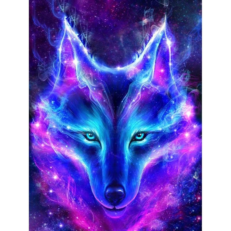 Galaxy Wolf Diamond Painting Diamant Malerei-DiamondpaintingX.ch