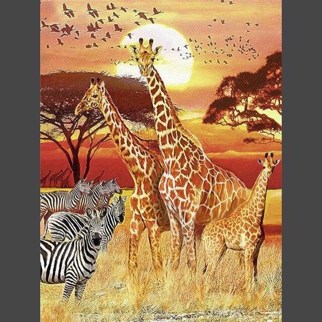 Giraffe - 4 Diamond Painting Diamant Malerei-DiamondpaintingX.ch