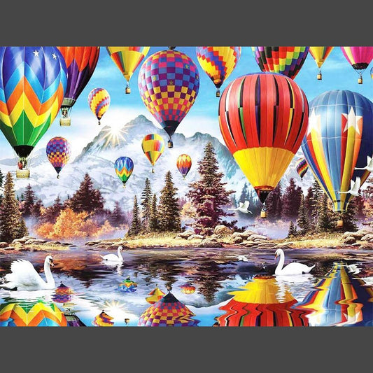 Heissluftballon 1 Diamond Painting Diamant Malerei-DiamondpaintingX.ch