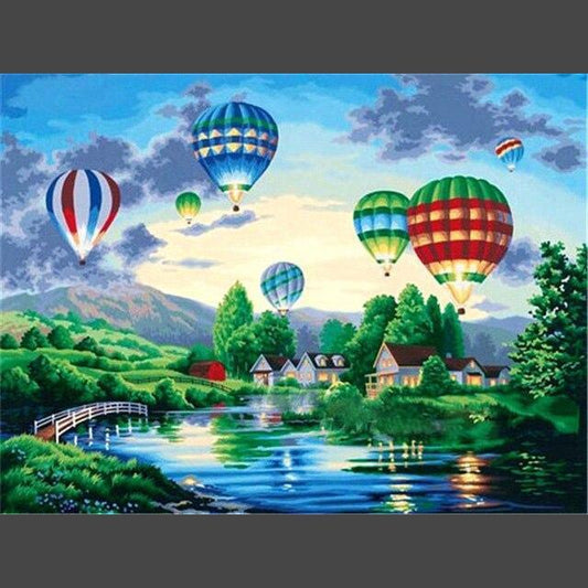 Heissluftballon 17 Diamond Painting Diamant Malerei-DiamondpaintingX.ch