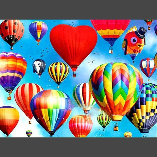 Heissluftballon 3 Diamond Painting Diamant Malerei-DiamondpaintingX.ch