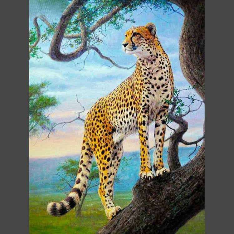 Leopard - 12 Diamond Painting Diamant Malerei-DiamondpaintingX.ch