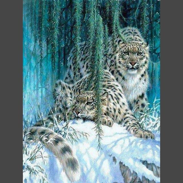 Leopard - 3 Diamond Painting Diamant Malerei-DiamondpaintingX.ch