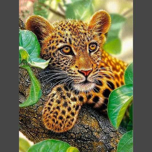 Leopard - 4 Diamond Painting Diamant Malerei-DiamondpaintingX.ch