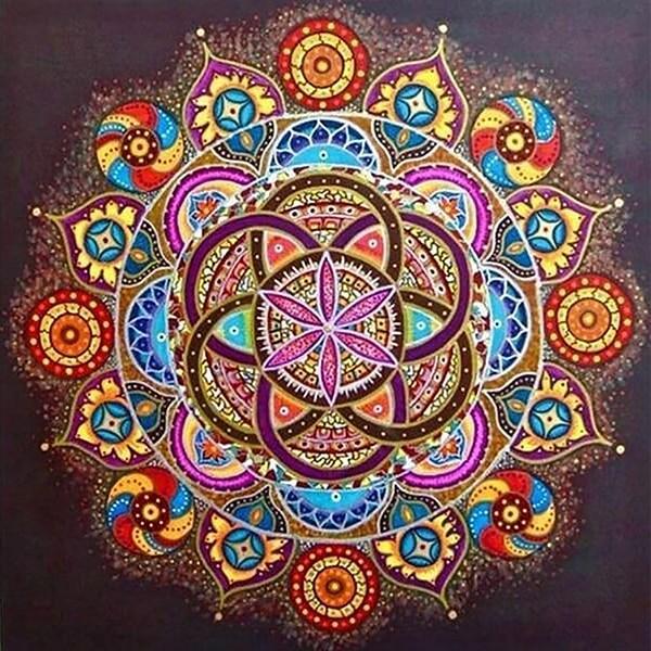 Mandala 4 Diamond Painting Diamant Malerei-DiamondpaintingX.ch