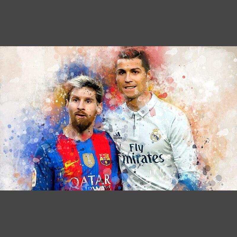 Messi & Cristiano Ronaldo Diamond Painting Diamant Malerei-DiamondpaintingX.ch