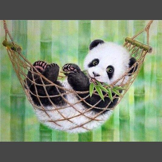 Panda 11 Diamond Painting Diamant Malerei-DiamondpaintingX.ch