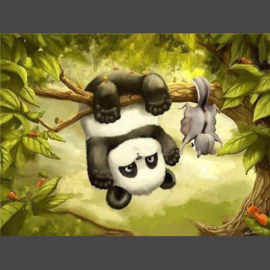 Panda 19 Diamond Painting Diamant Malerei-DiamondpaintingX.ch