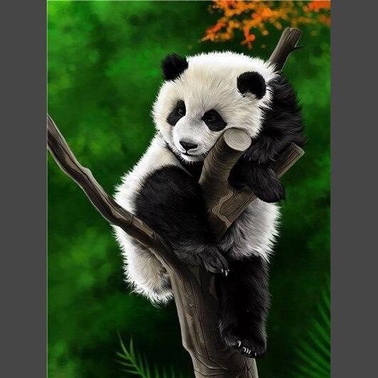 Panda 6 Diamond Painting Diamant Malerei-DiamondpaintingX.ch