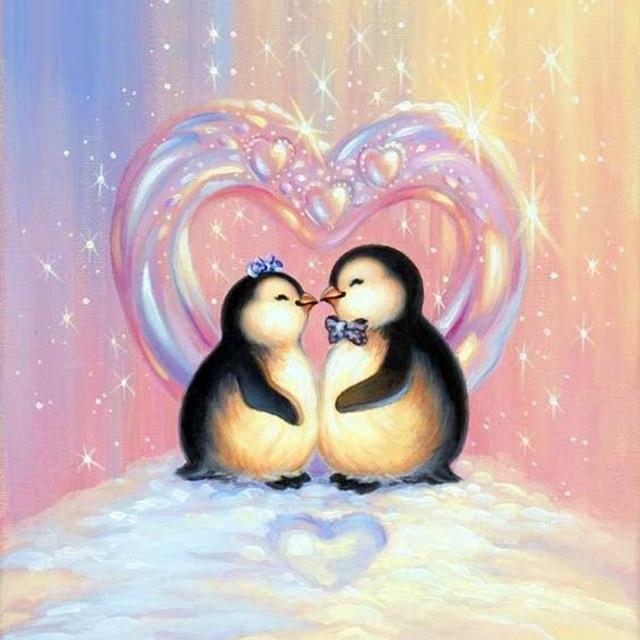 Pinguine 1 Diamond Painting Diamant Malerei-DiamondpaintingX.ch