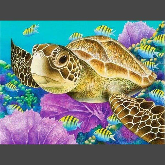 Schildkröte 013 Diamond Painting Diamant Malerei-DiamondpaintingX.ch