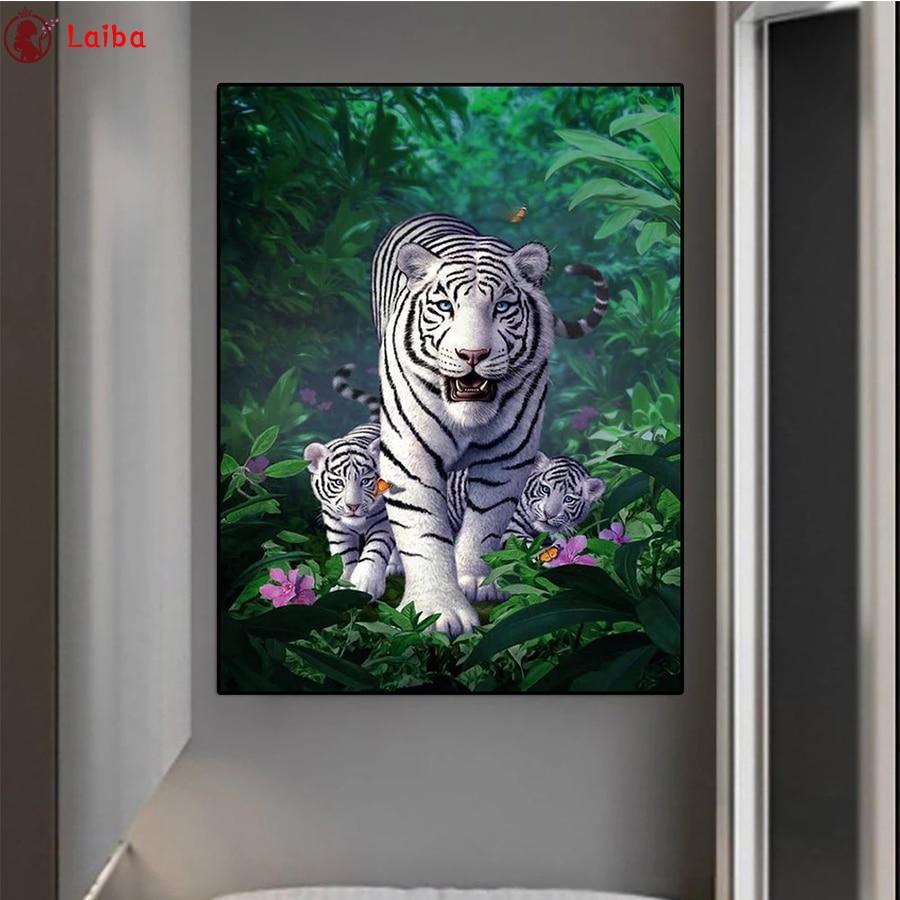 Tiger im wald Diamond Painting Diamant Malerei-DiamondpaintingX.ch