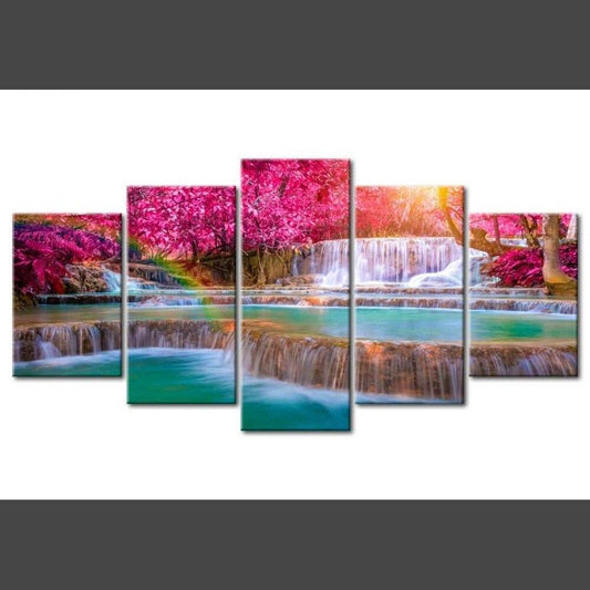 Wasserfall Multi Panel Diamond Painting Diamant Malerei-DiamondpaintingX.ch