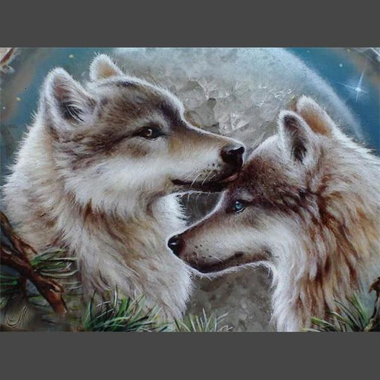 Wolf 2 Diamond Painting Diamant Malerei-DiamondpaintingX.ch