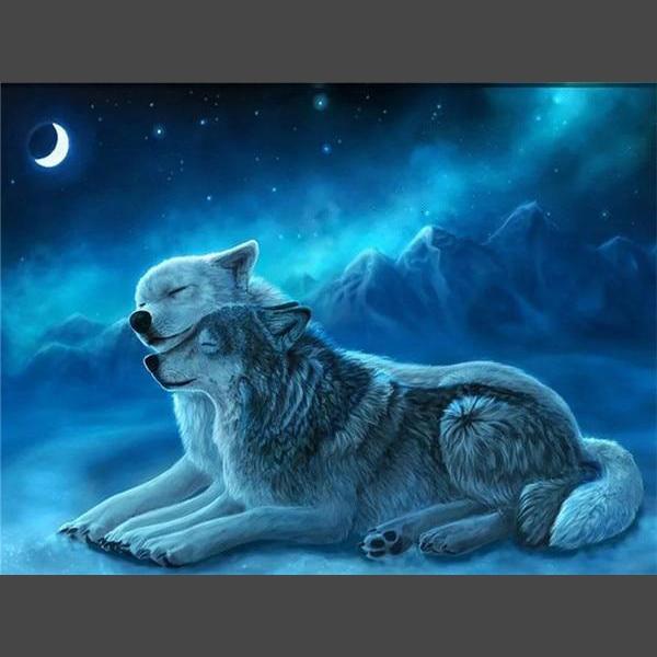 Wolf 3 Diamond Painting Diamant Malerei-DiamondpaintingX.ch